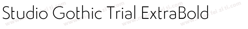 Studio Gothic Trial ExtraBold Itali字体转换